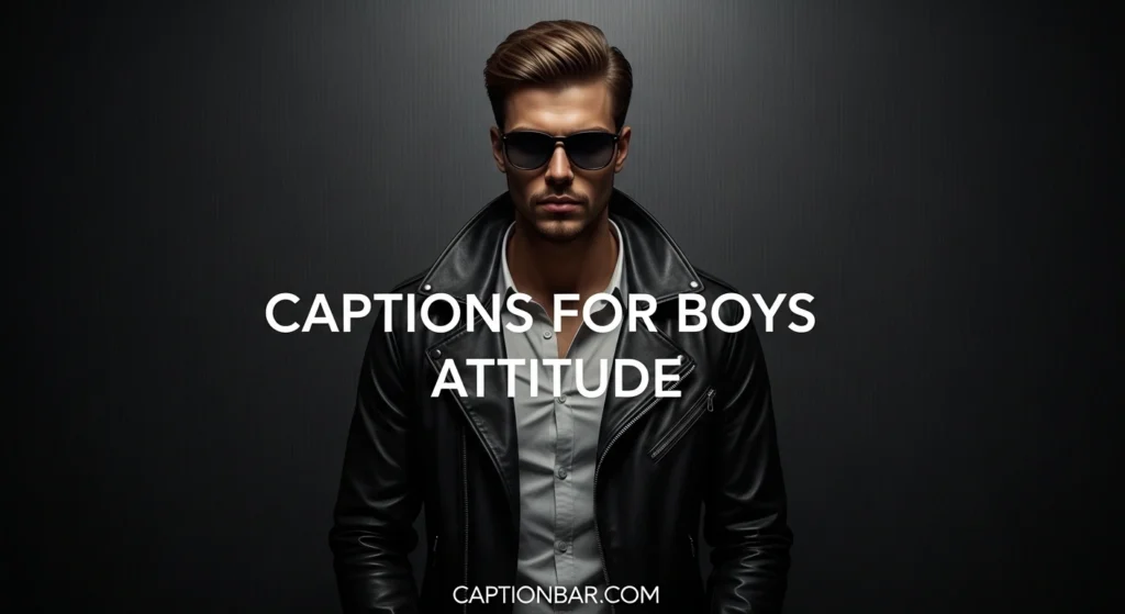 Captions for Boys Attitude