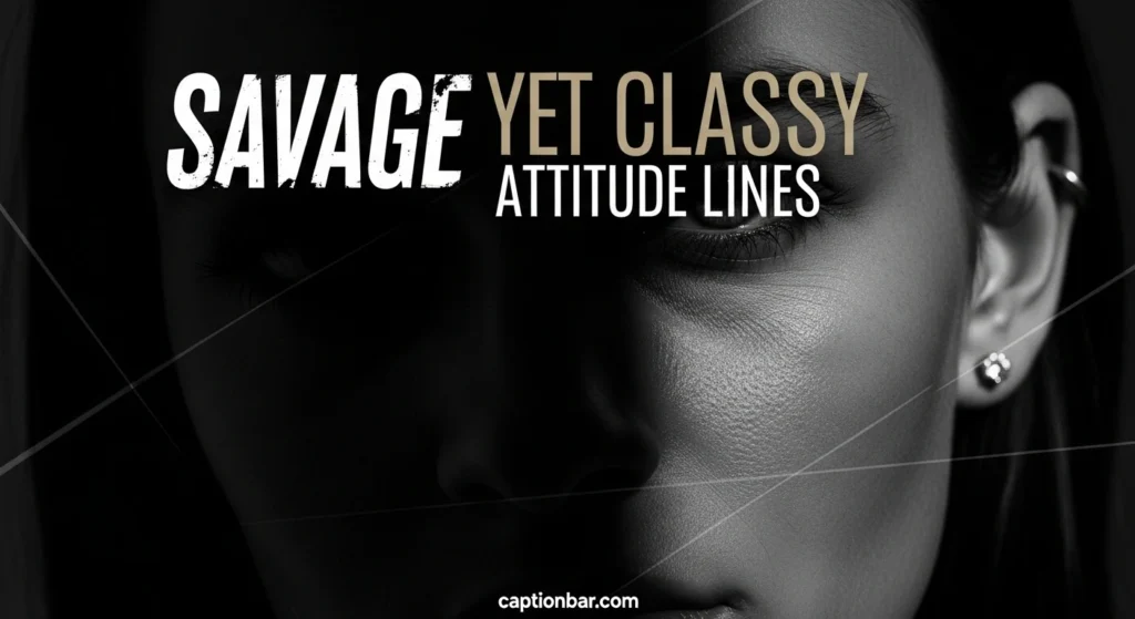 Savage Yet Classy Attitude Lines