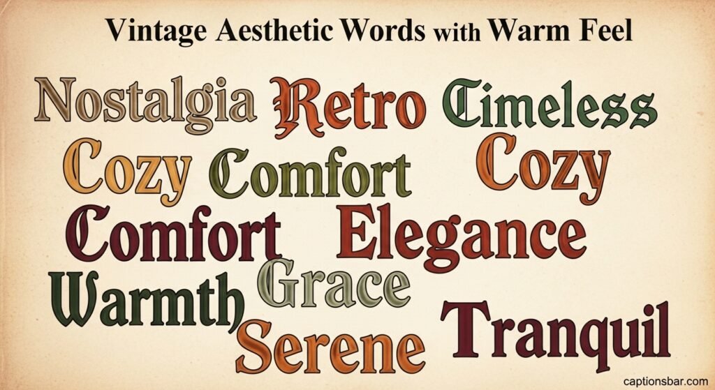 Vintage Aesthetic Words with Warm Feel