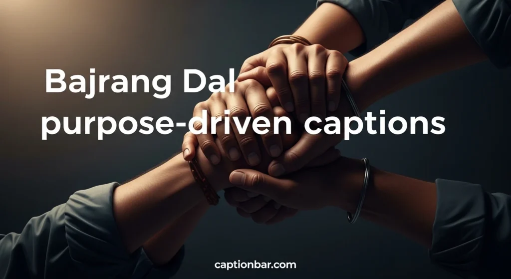 Bajrang Dal purpose-driven captions
