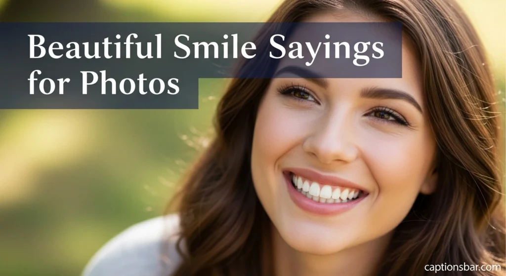Beautiful Smile Sayings for Photos