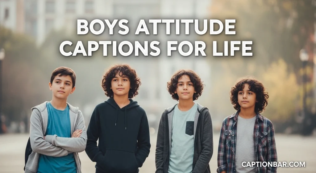 Boys Attitude Captions for Life