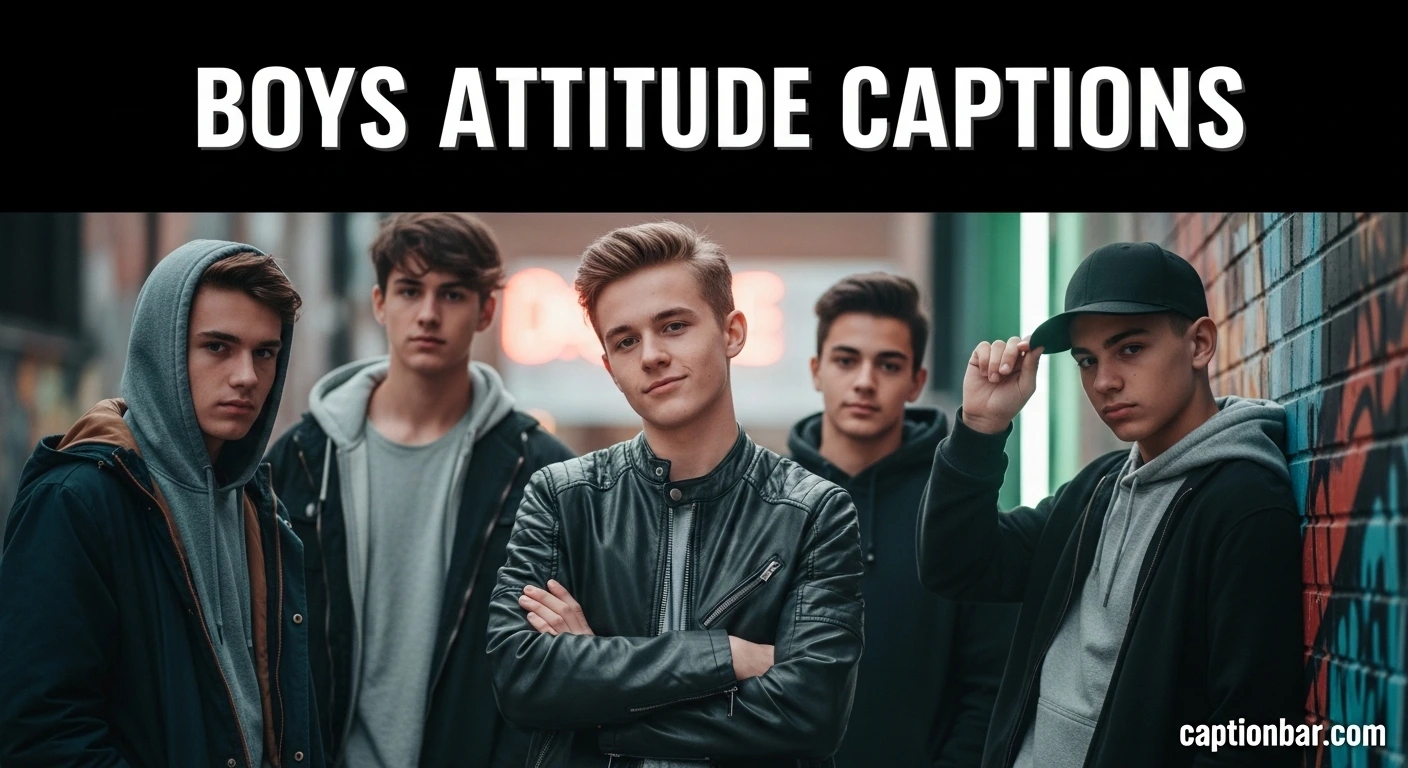 Boys Attitude Captions 
