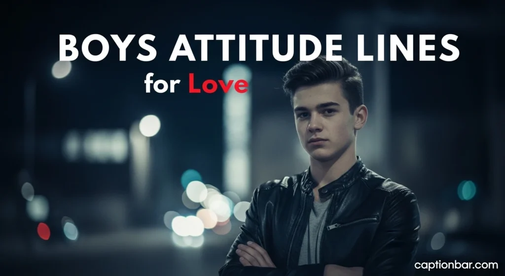 Boys Attitude Lines for Love