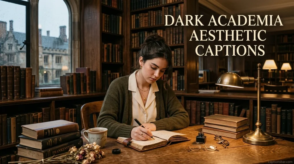 Dark Academia Aesthetic Captions