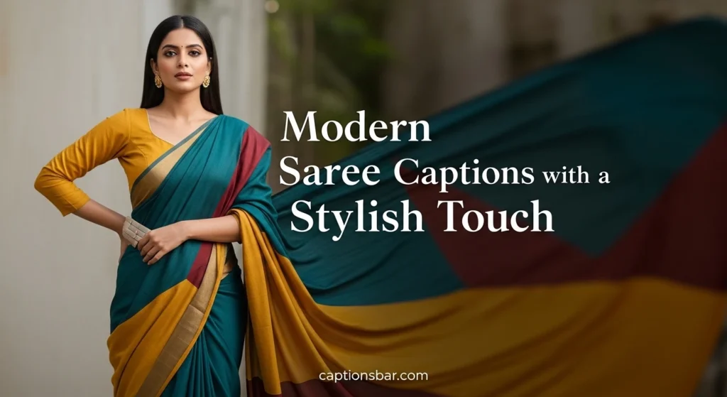 Modern Saree Captions with a Stylish Touch