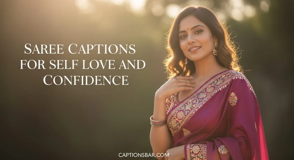 Saree Captions for Self Love and Confidence