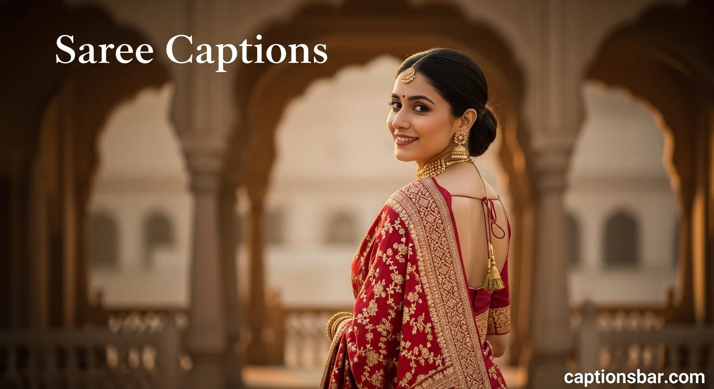 Saree Captions