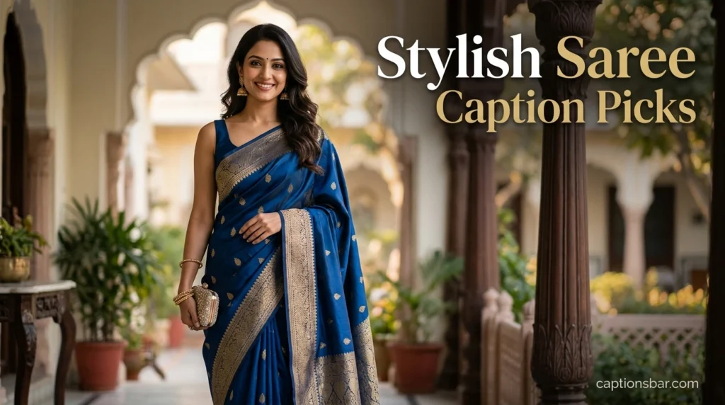 Stylish Saree Caption Picks