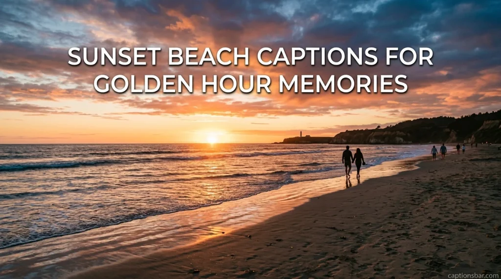 Sunset Beach Captions for Golden Hour Memories