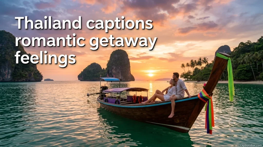 Thailand captions romantic getaway feelings