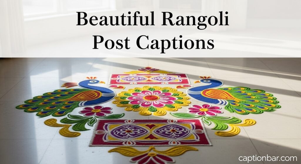 Beautiful Rangoli Post Captions