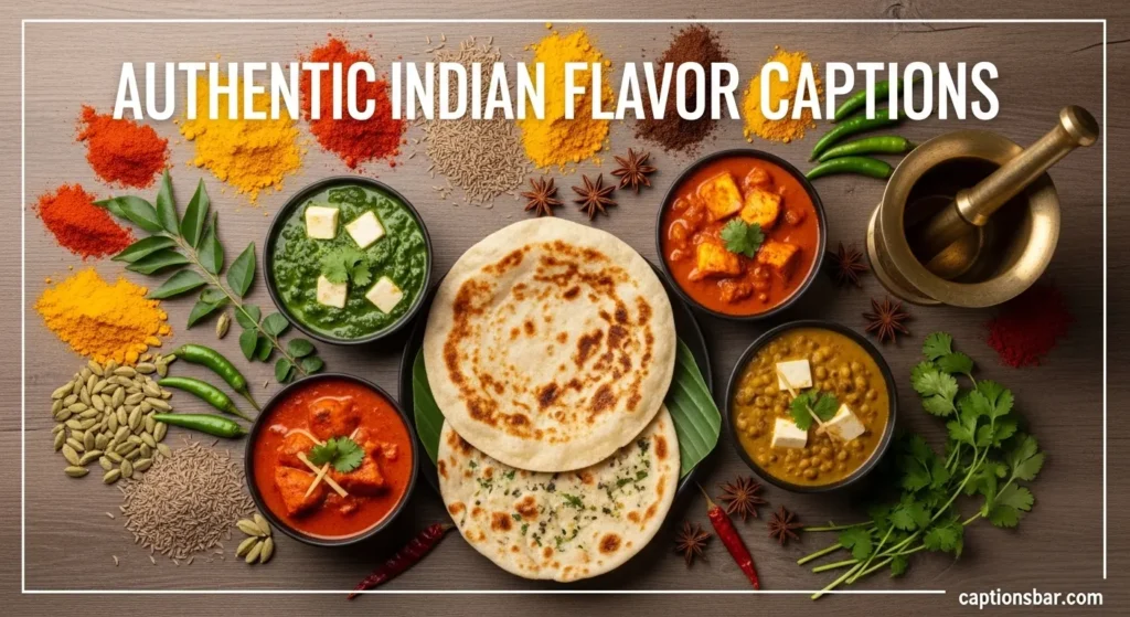 Authentic Indian Flavor Captions