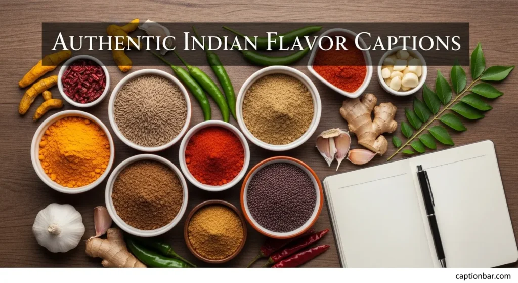 Authentic Indian Flavor Captions