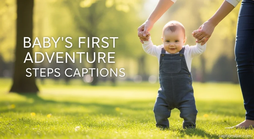 Babyβs First Adventure Steps Captions