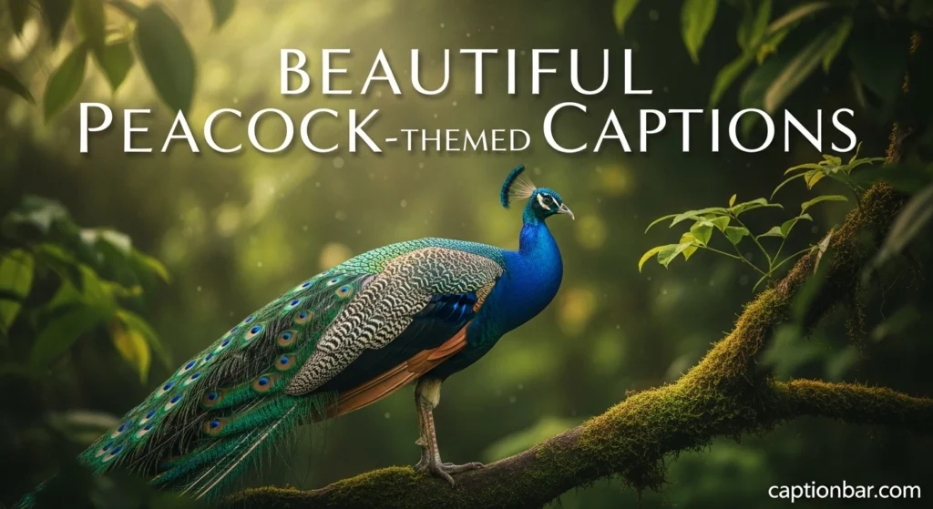 Beautiful Peacock-Themed Captions