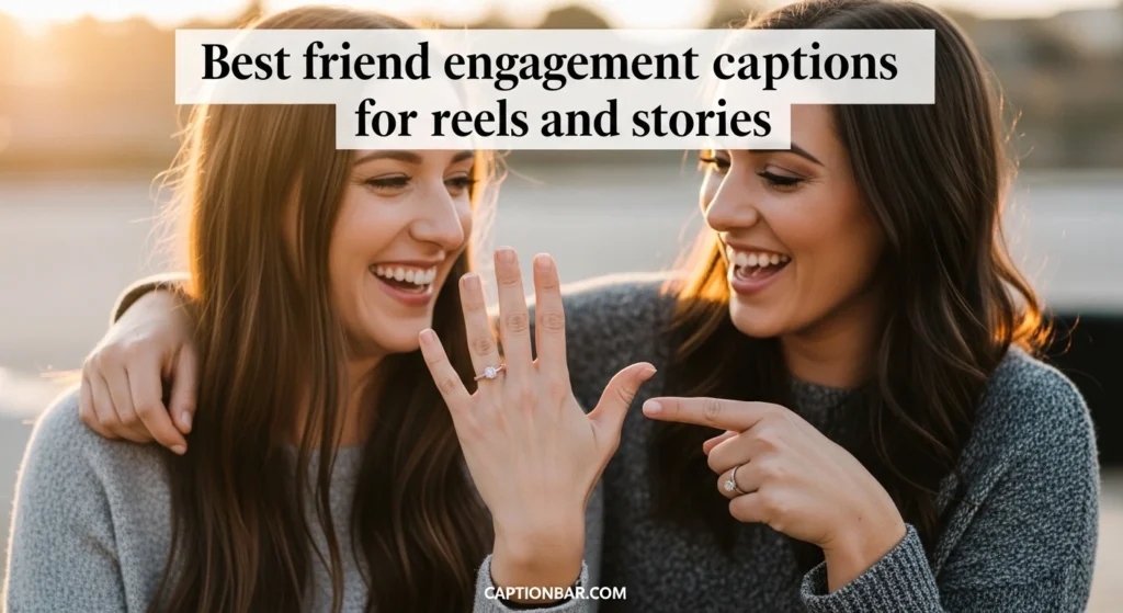 Best friend engagement captions for reels and stories