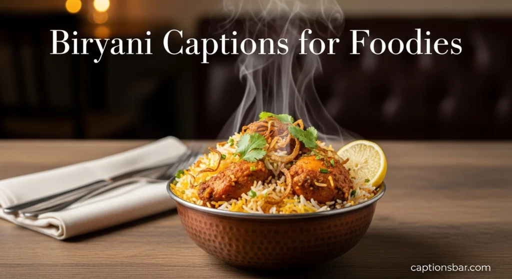 Biryani Captions for Foodies