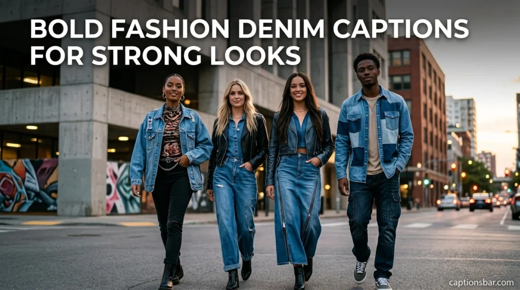 Bold Fashion Denim Captions for Strong Looks