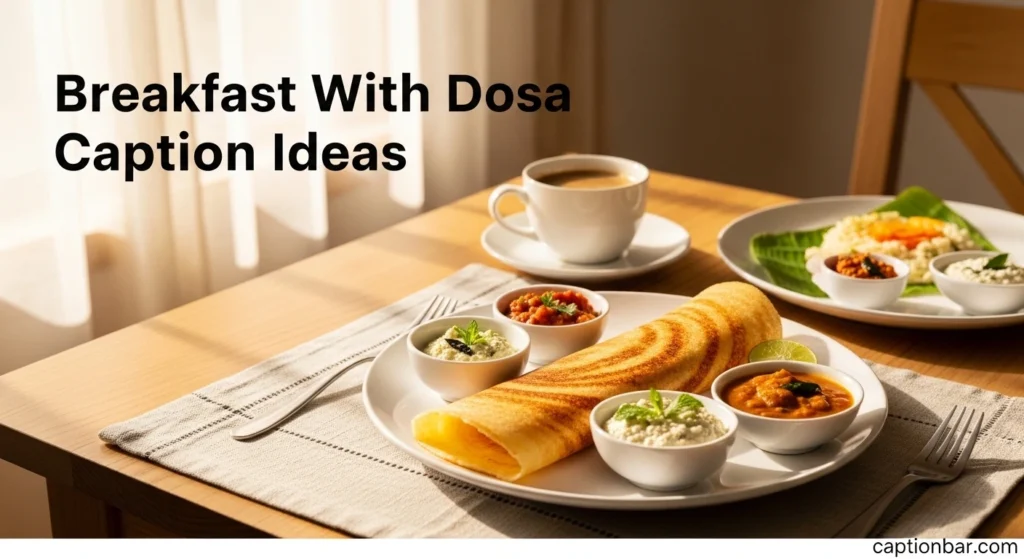 Breakfast With Dosa Caption Ideas