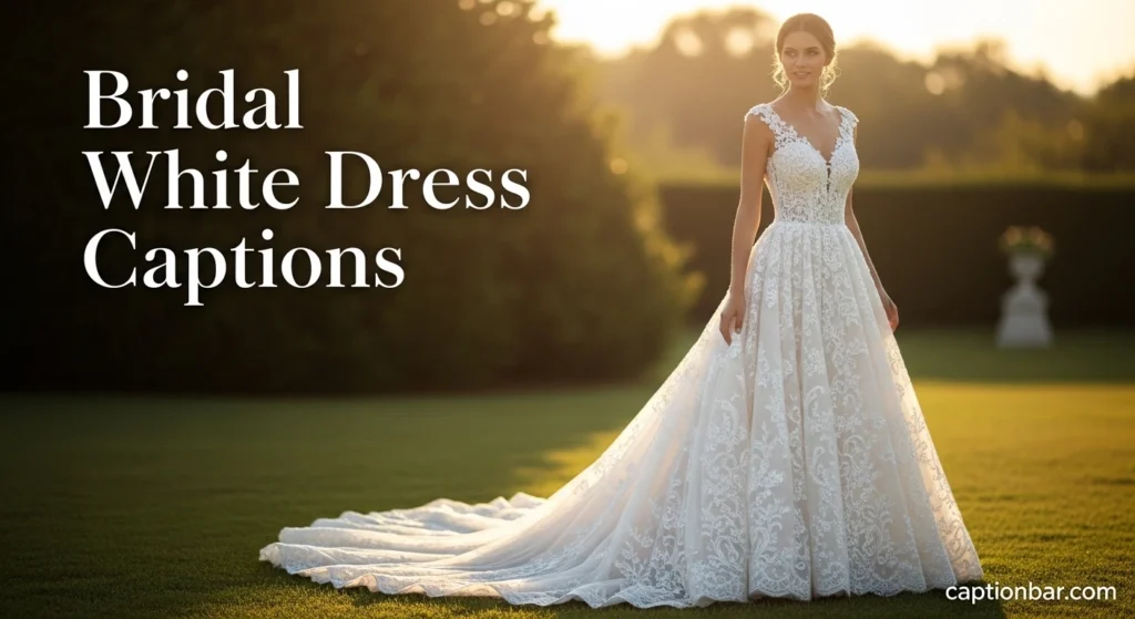 Bridal White Dress Captions