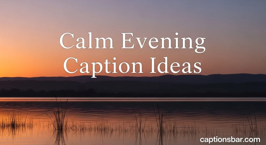 Calm Evening Caption Ideas