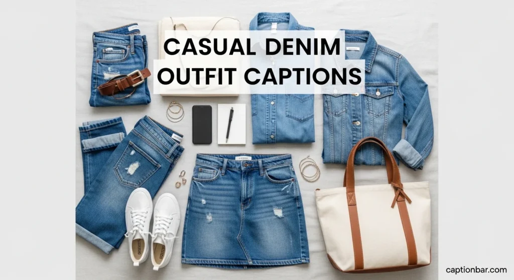 Casual Denim Outfit Captions