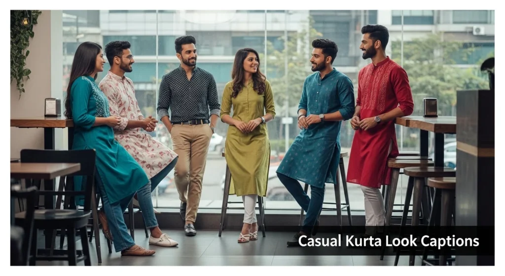 Casual Kurta Look Captions
