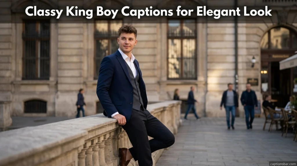 Classy King Boy Captions for Elegant Look