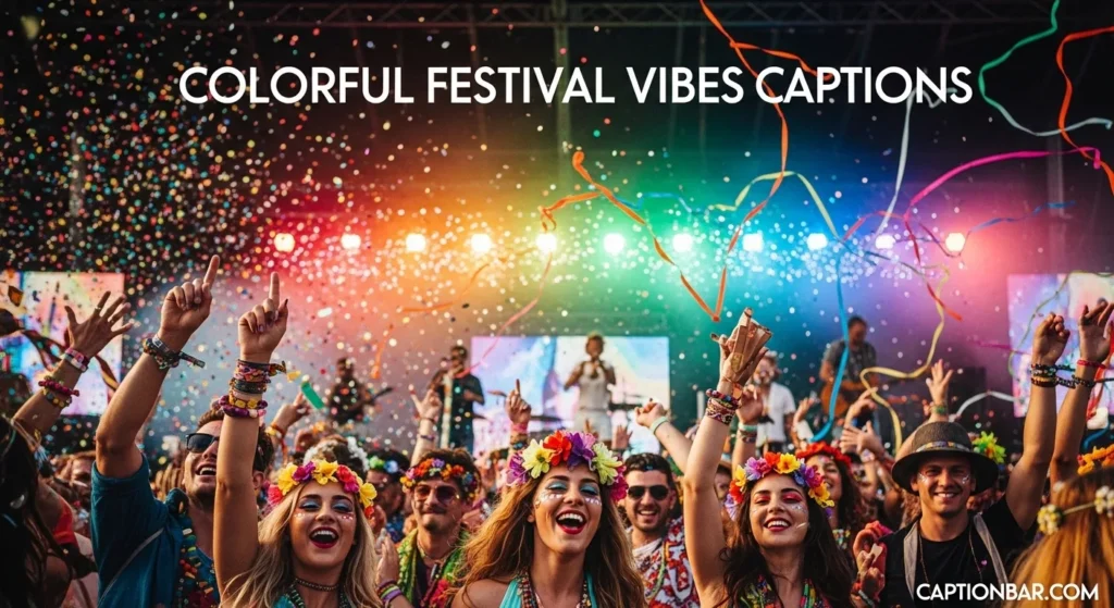 Colorful Festival Vibes Captions