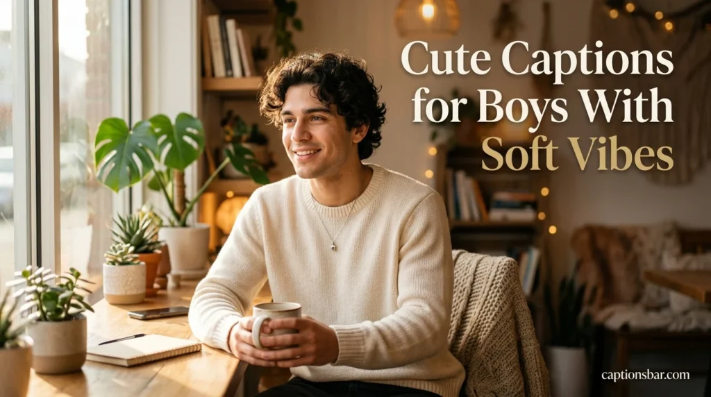 Cute Captions for Boys With Soft Vibes