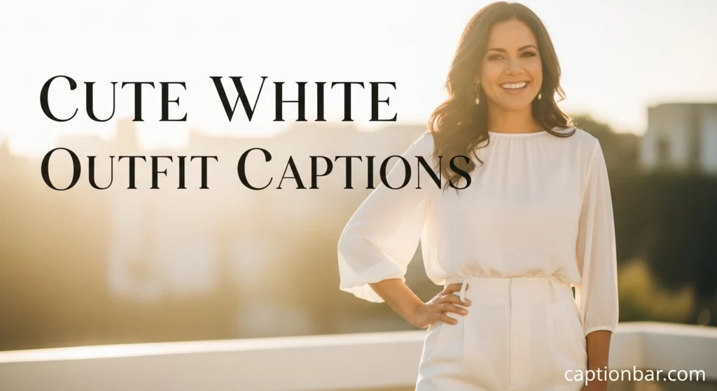 Cute White Outfit Captions