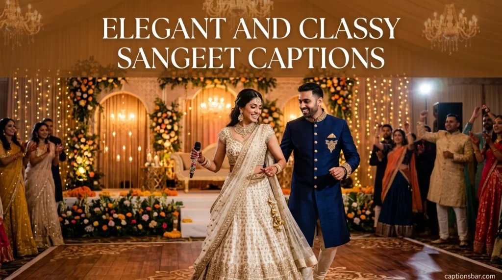 Elegant and Classy Sangeet Captions