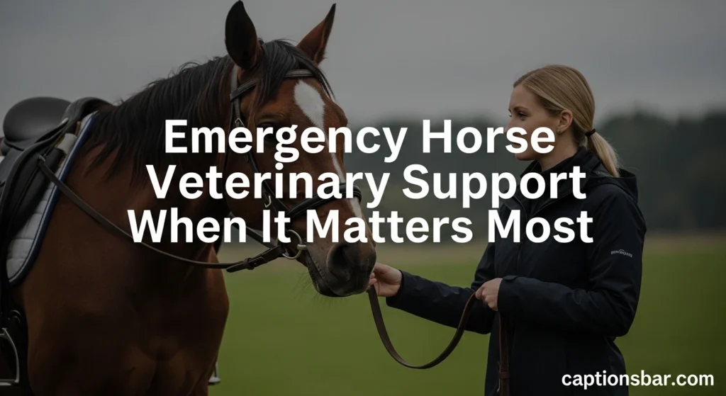 Emergency Horse Veterinary Support When It Matters Most