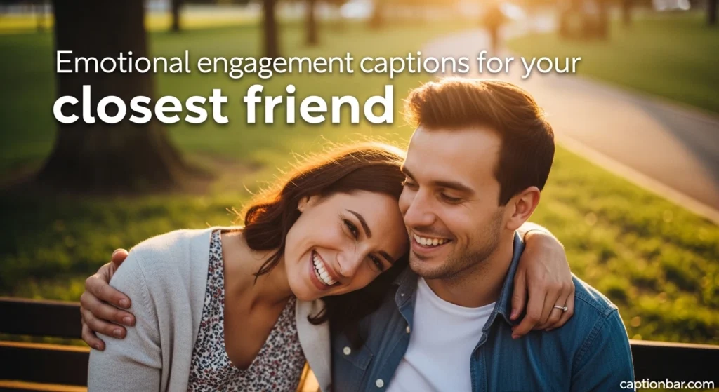 Emotional engagement captions for your closest friend