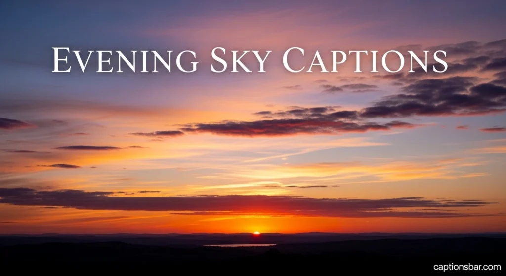 Evening Sky Captions
