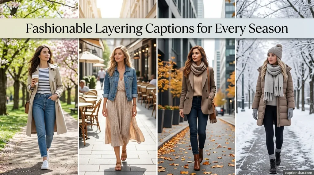 Fashionable Layering Captions for Every Season
