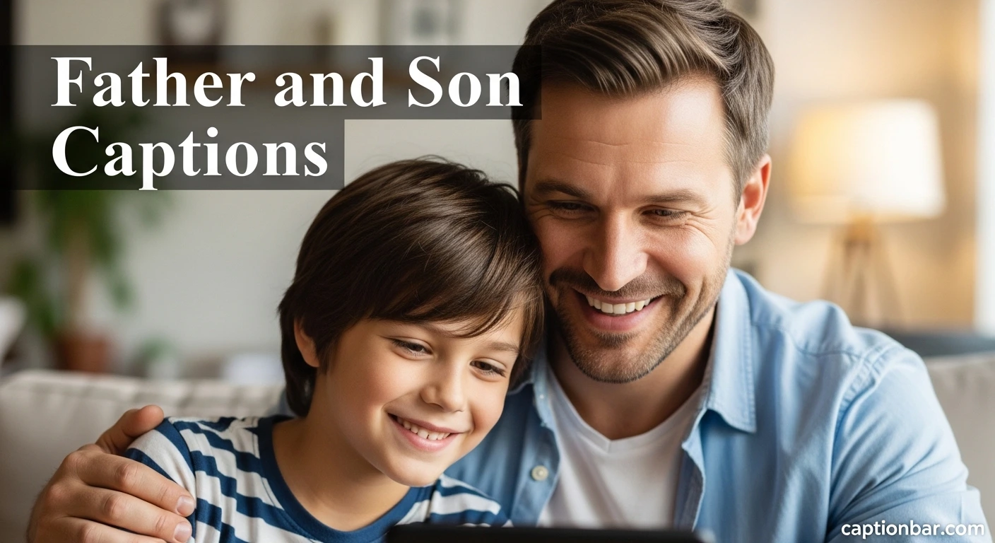 Father and Son Captions