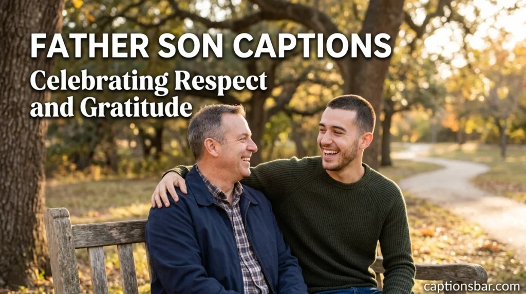 Father Son Captions Celebrating Respect and Gratitude