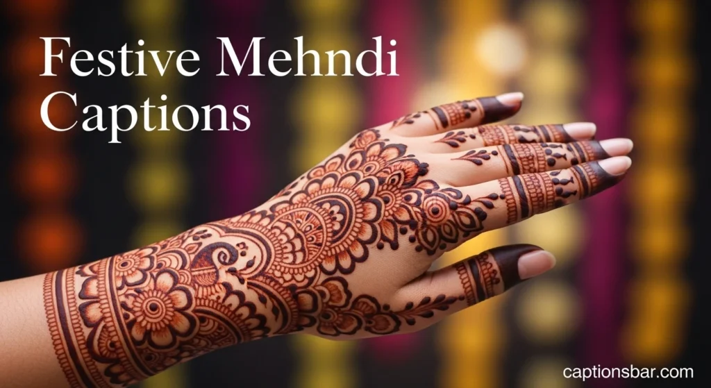 Festive Mehndi Captions