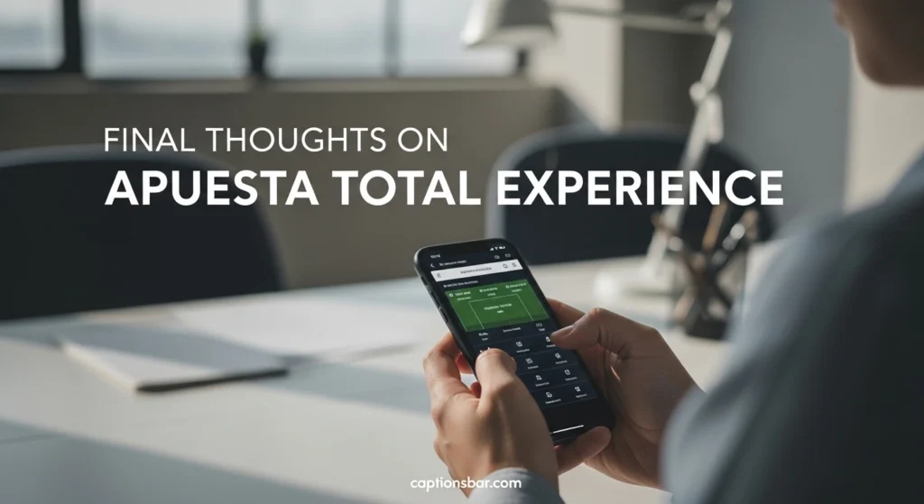 Final Thoughts on Apuesta Total Experience