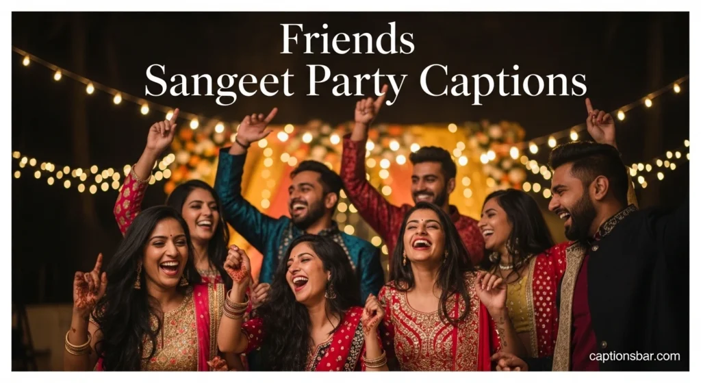 Friends Sangeet Party Captions