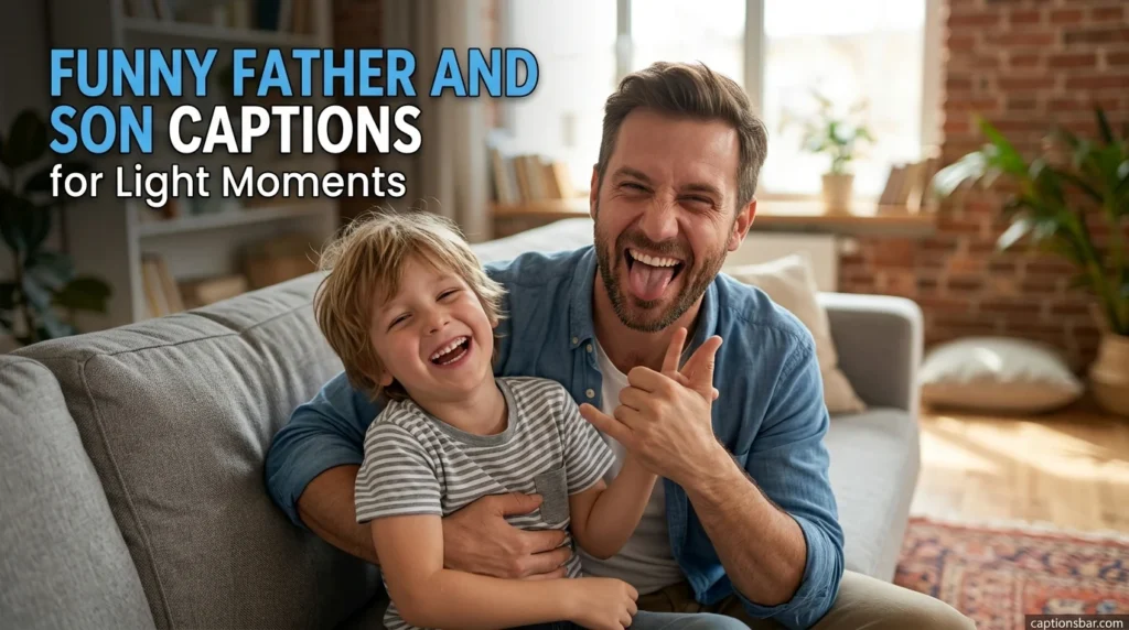 Funny Father and Son Captions for Light Moments
