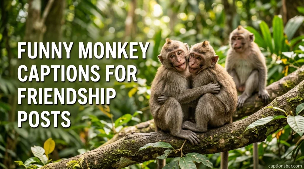Funny Monkey Captions for Friendship Posts