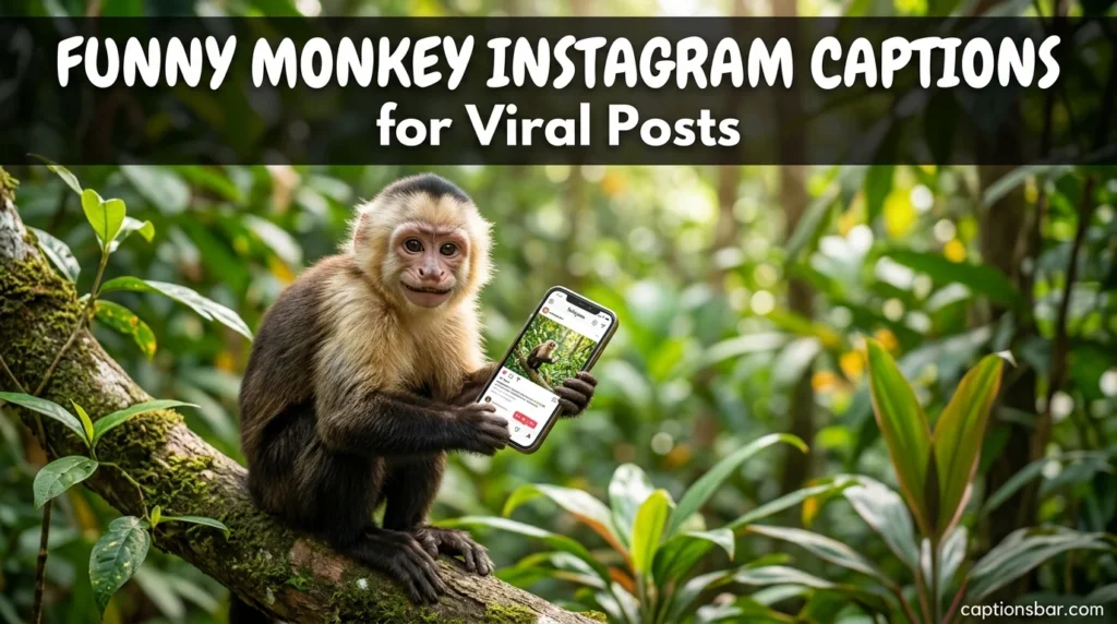 Funny Monkey Instagram Captions for Viral Posts