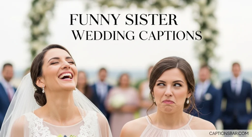 Funny Sister Wedding Captions
