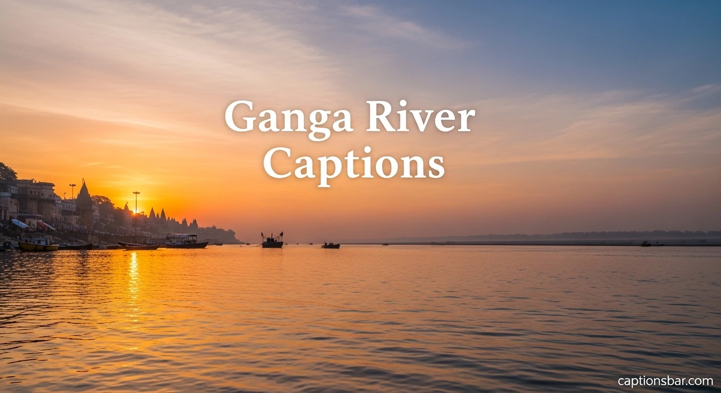 Ganga River Captions