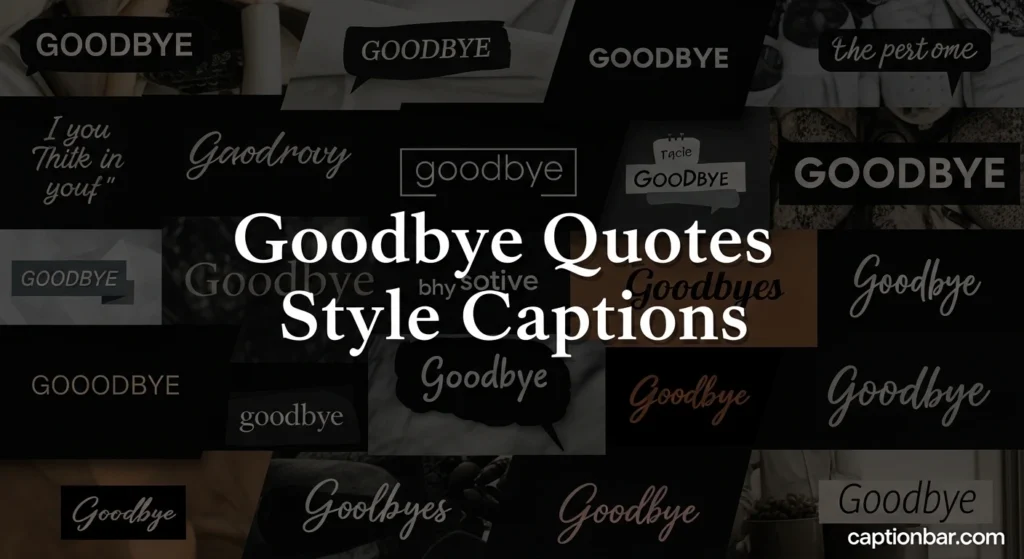 Goodbye Quotes Style Captions