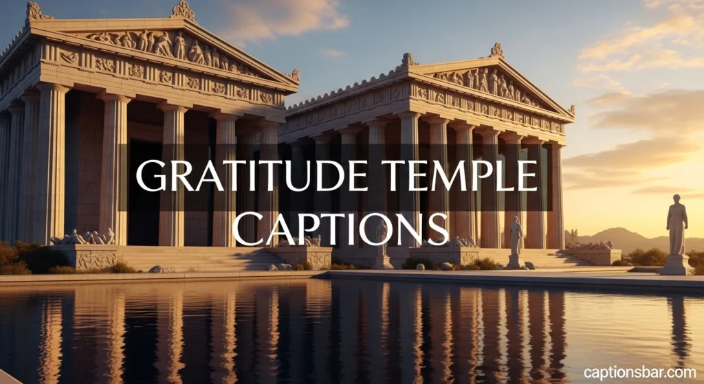 Gratitude Temple Captions