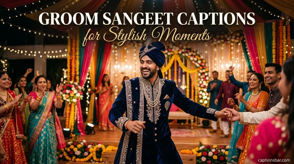 Groom Sangeet Captions for Stylish Moments